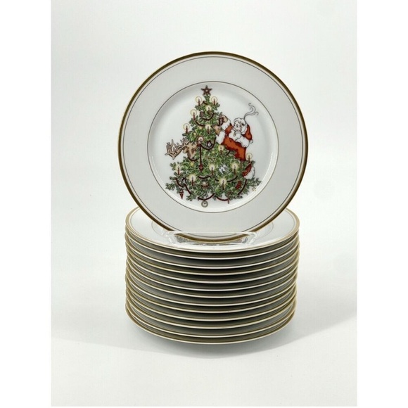 Set of 4 Fitz & Floyd Christmas plates - Picture 2 of 2
